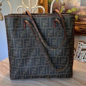 Authentic Fendi Monogram Leather Tote ~ Beautiful Condition